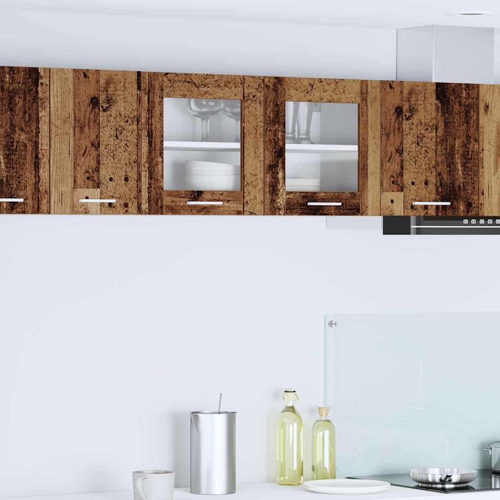 Hanging Cabinet Old Wood and White 80 x 31 x 40 cm