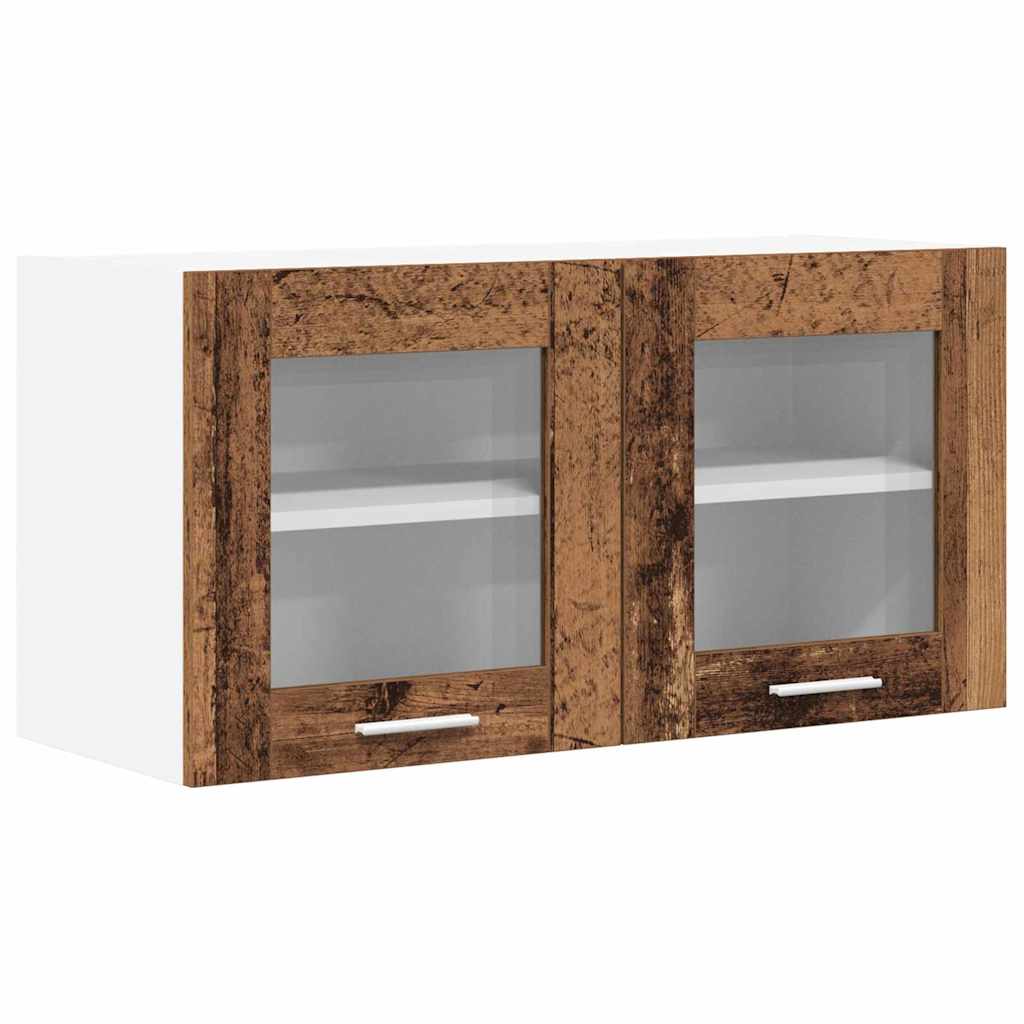 Hanging Cabinet Old Wood and White 80 x 31 x 40 cm