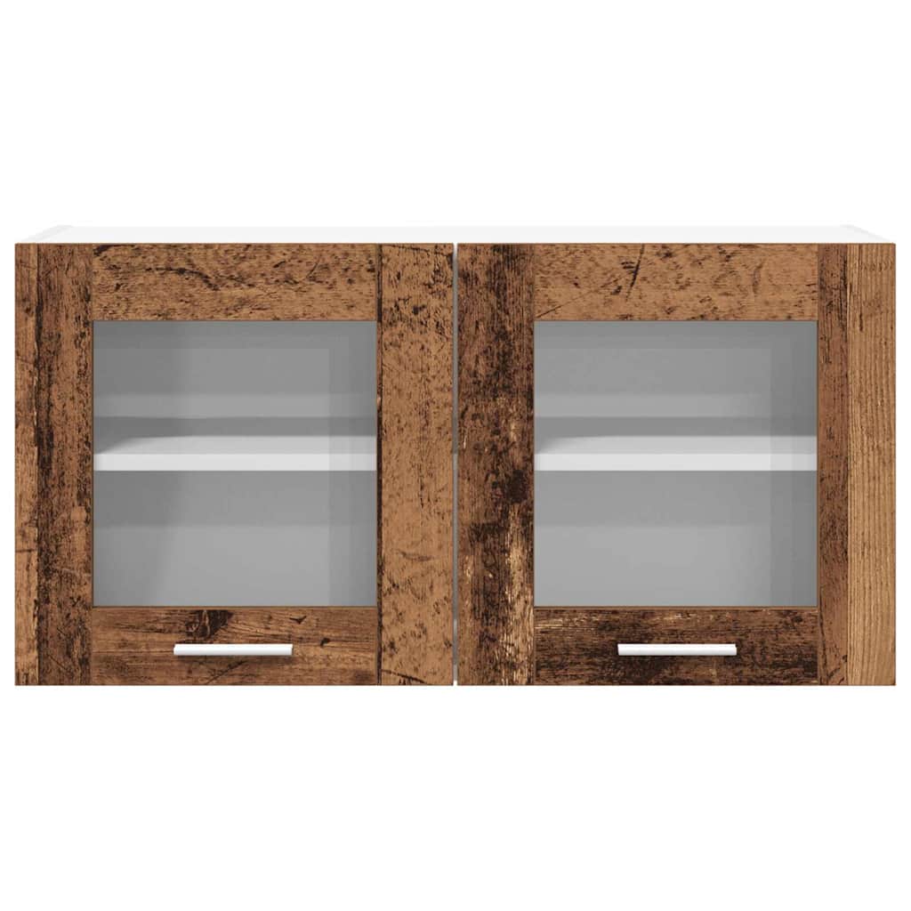 Hanging Cabinet Old Wood and White 80 x 31 x 40 cm