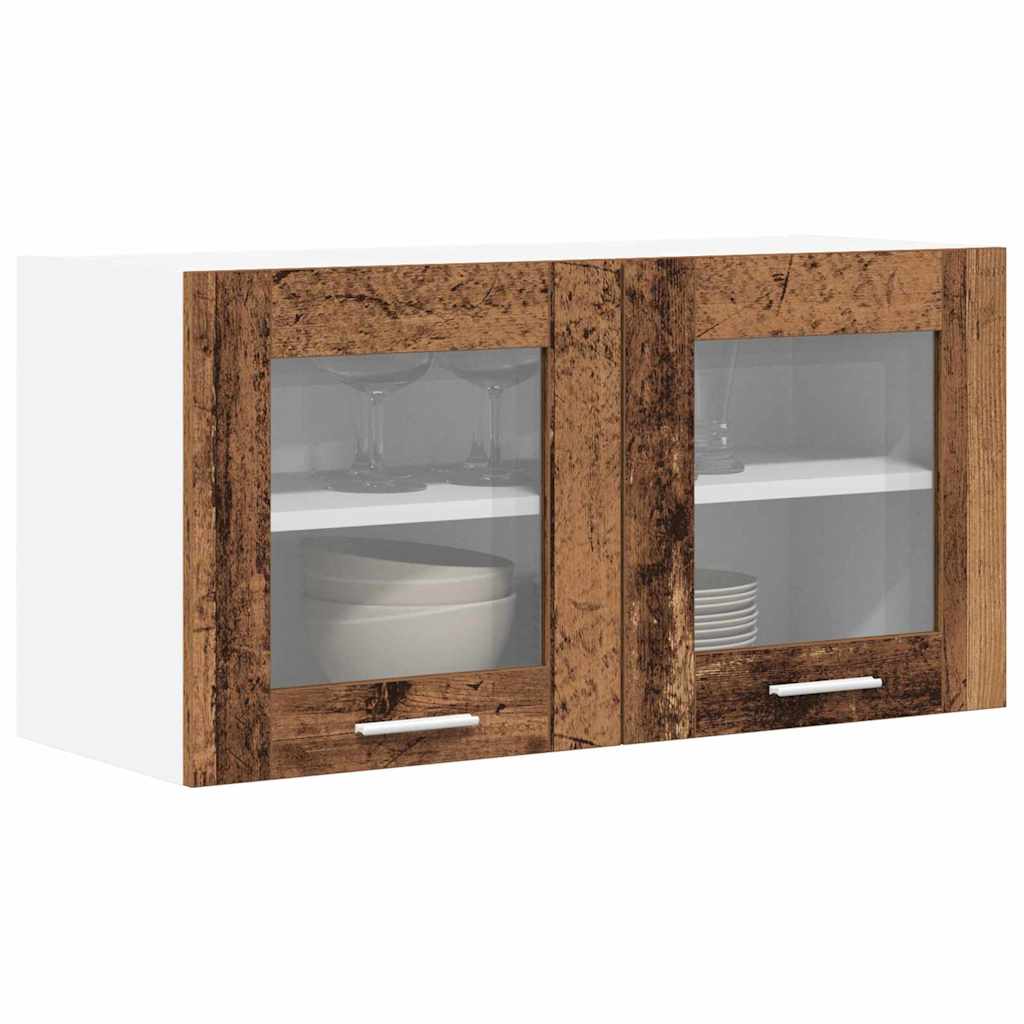 Hanging Cabinet Old Wood and White 80 x 31 x 40 cm