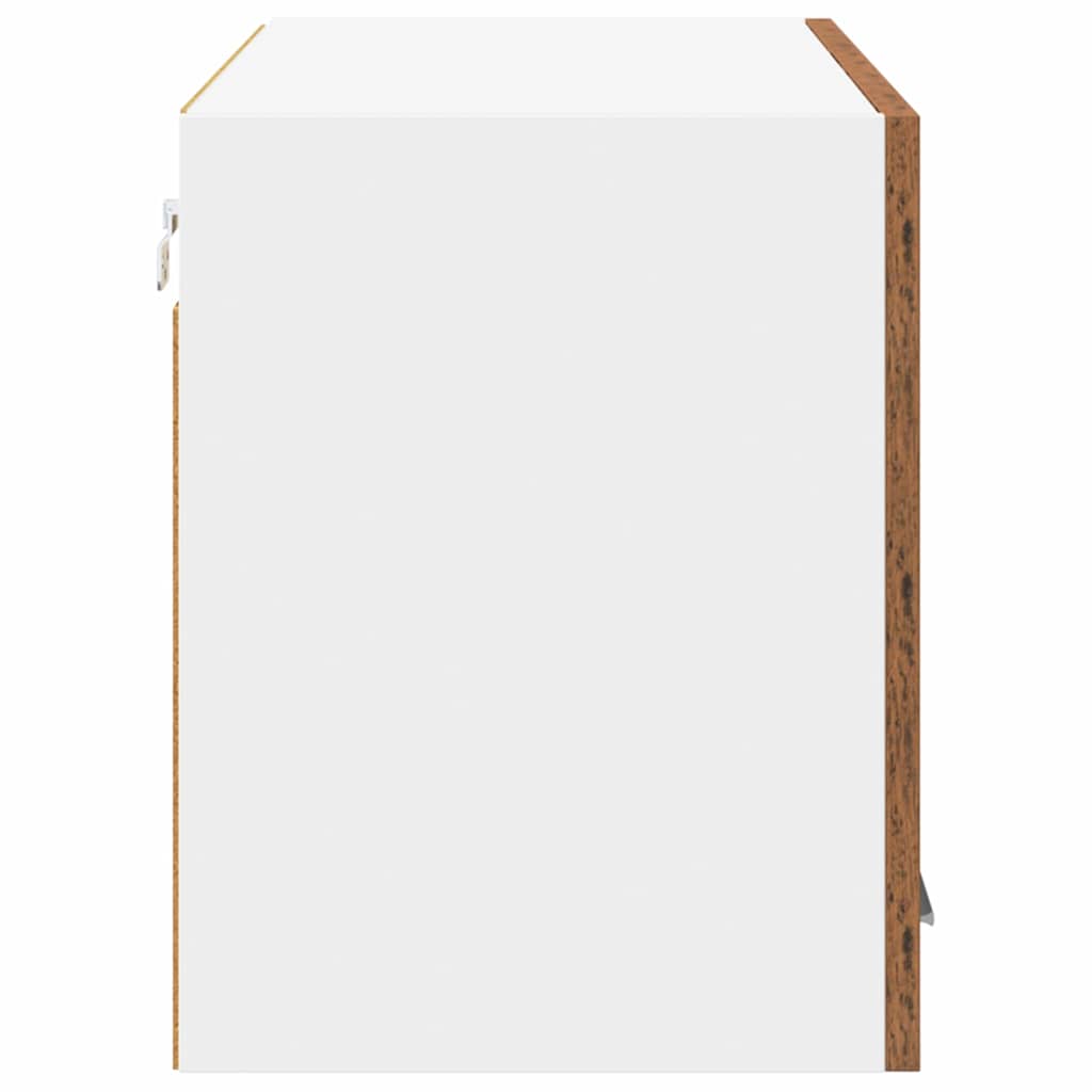 Hanging Cabinet Old Wood and White 80 x 31 x 40 cm
