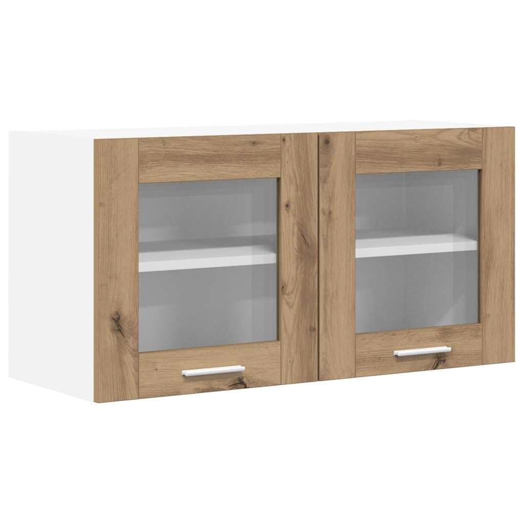 Hanging Cabinet Artisan Oak and White 80 x 31 x 40 cm