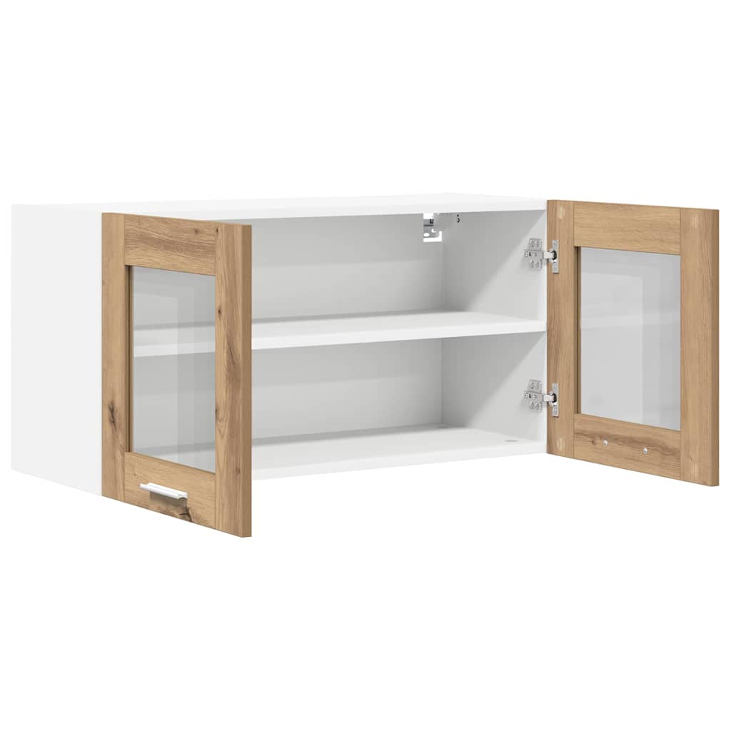 Hanging Cabinet Artisan Oak and White 80 x 31 x 40 cm