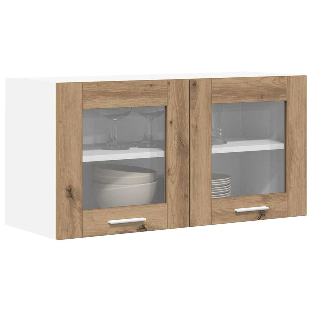 Hanging Cabinet Artisan Oak and White 80 x 31 x 40 cm