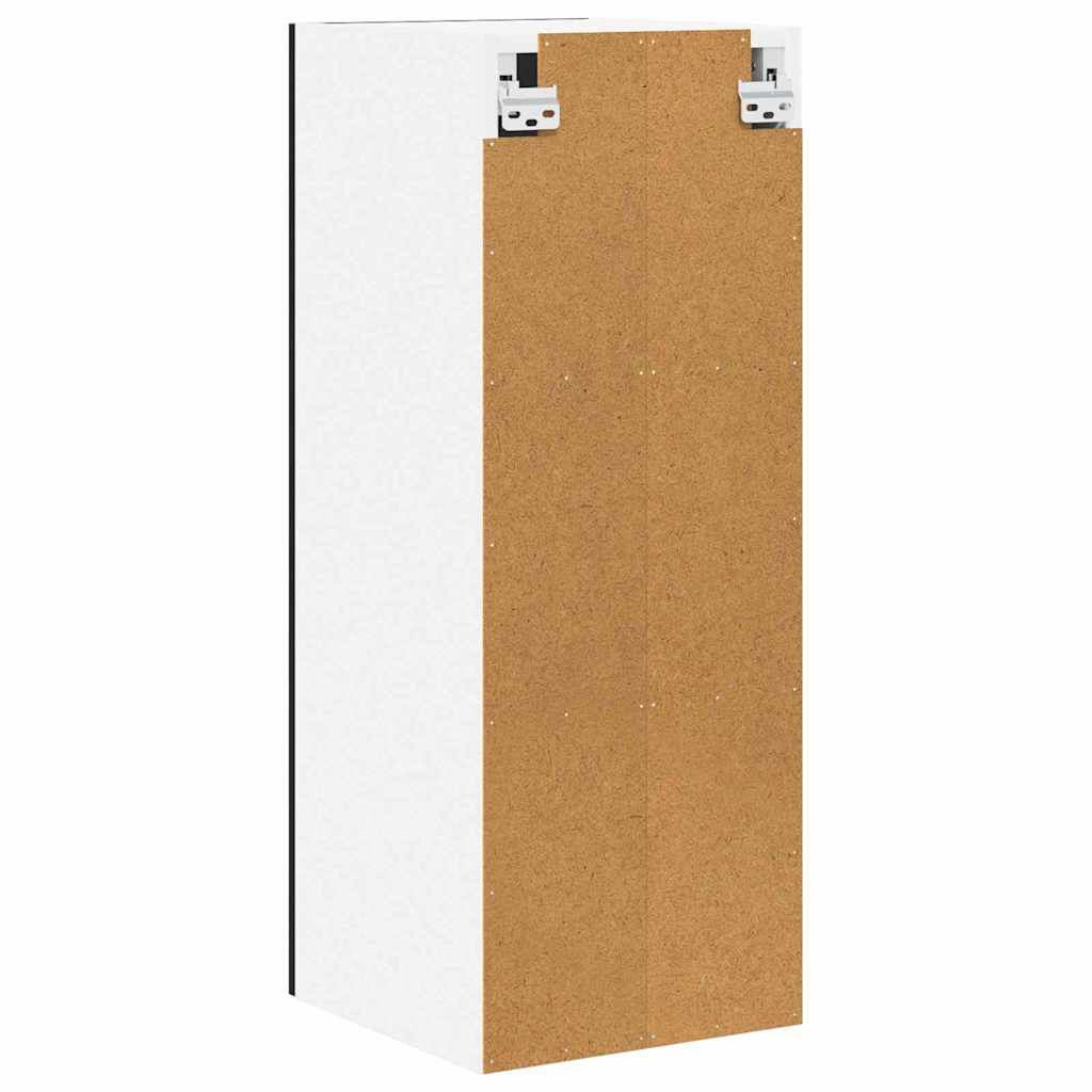 Hanging Cabinet 2 pcs Black Oak and White 30 x 31 x 80 cm