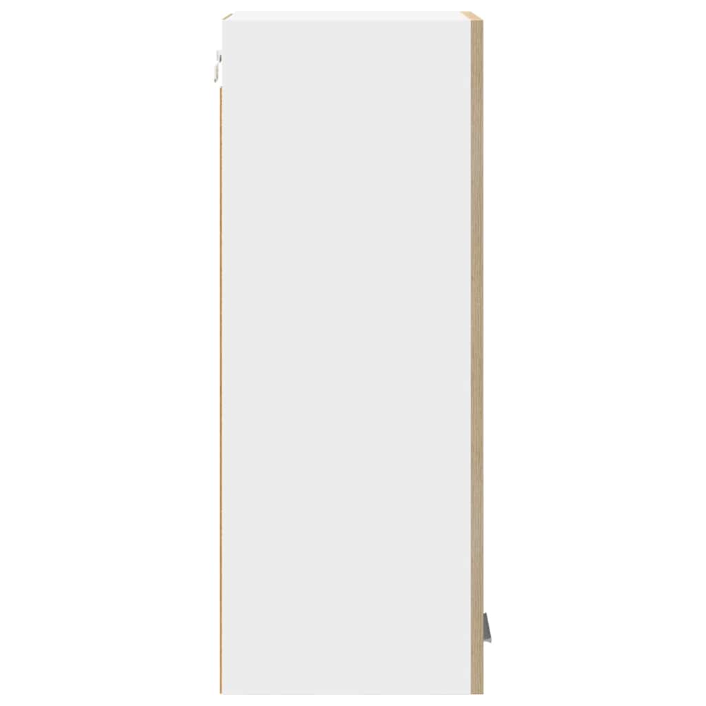 Hanging Cabinet Sonoma Oak and White 30 x 31 x 80 cm