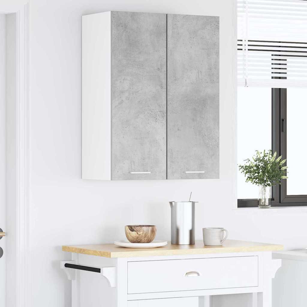 Hanging Cabinet Concrete Grey and White 30 x 31 x 80 cm
