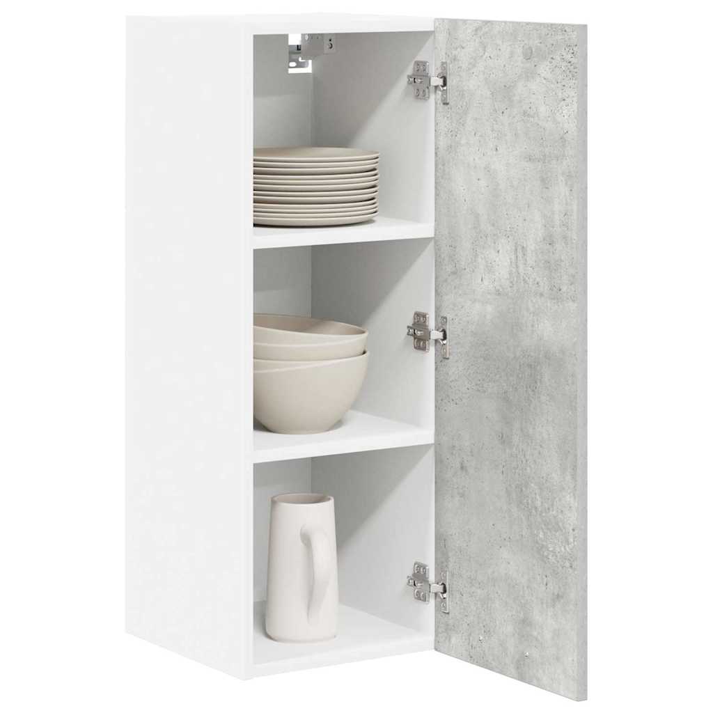 Hanging Cabinet 2 pcs Concrete Grey and White 30 x 31 x 80 cm