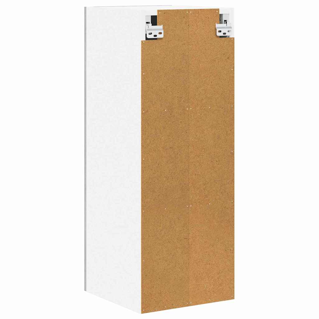 Hanging Cabinet with Door Grey Sonoma and White 30 x 31 x 80 cm