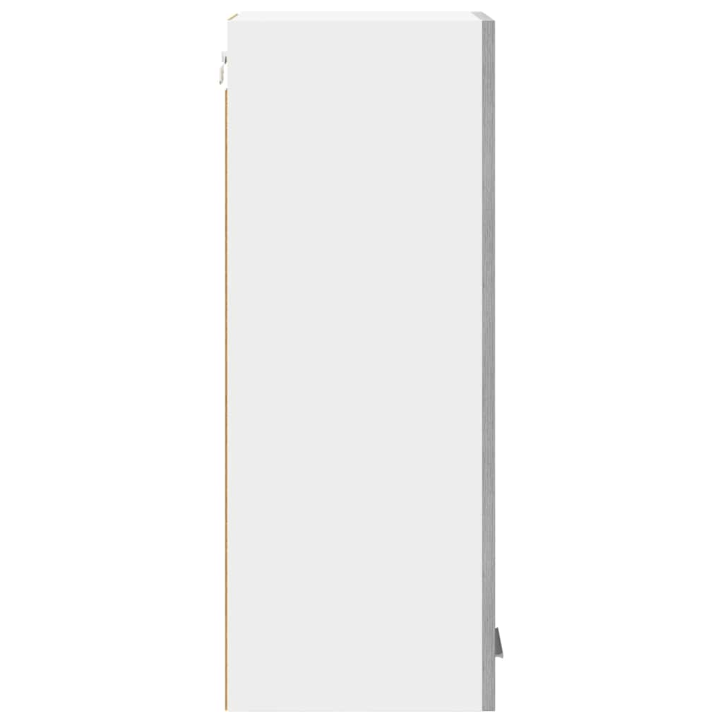 Hanging Cabinet with Door Grey Sonoma and White 30 x 31 x 80 cm