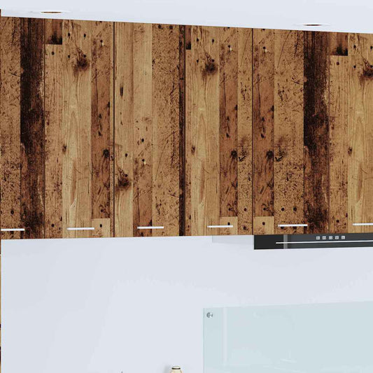Hanging Cabinet with Storage Old Wood and White 30 x 31 x 80 cm