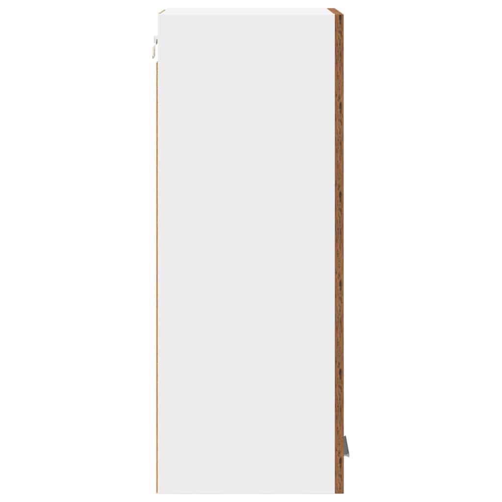 Hanging Cabinet with Storage Old Wood and White 30 x 31 x 80 cm