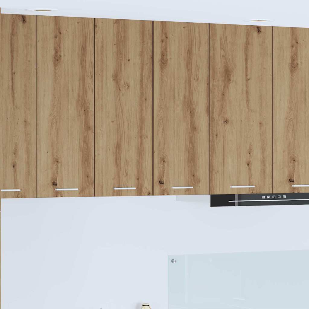 Hanging Cabinet 2 pcs Artisan Oak and White 30 x 31 x 80 cm