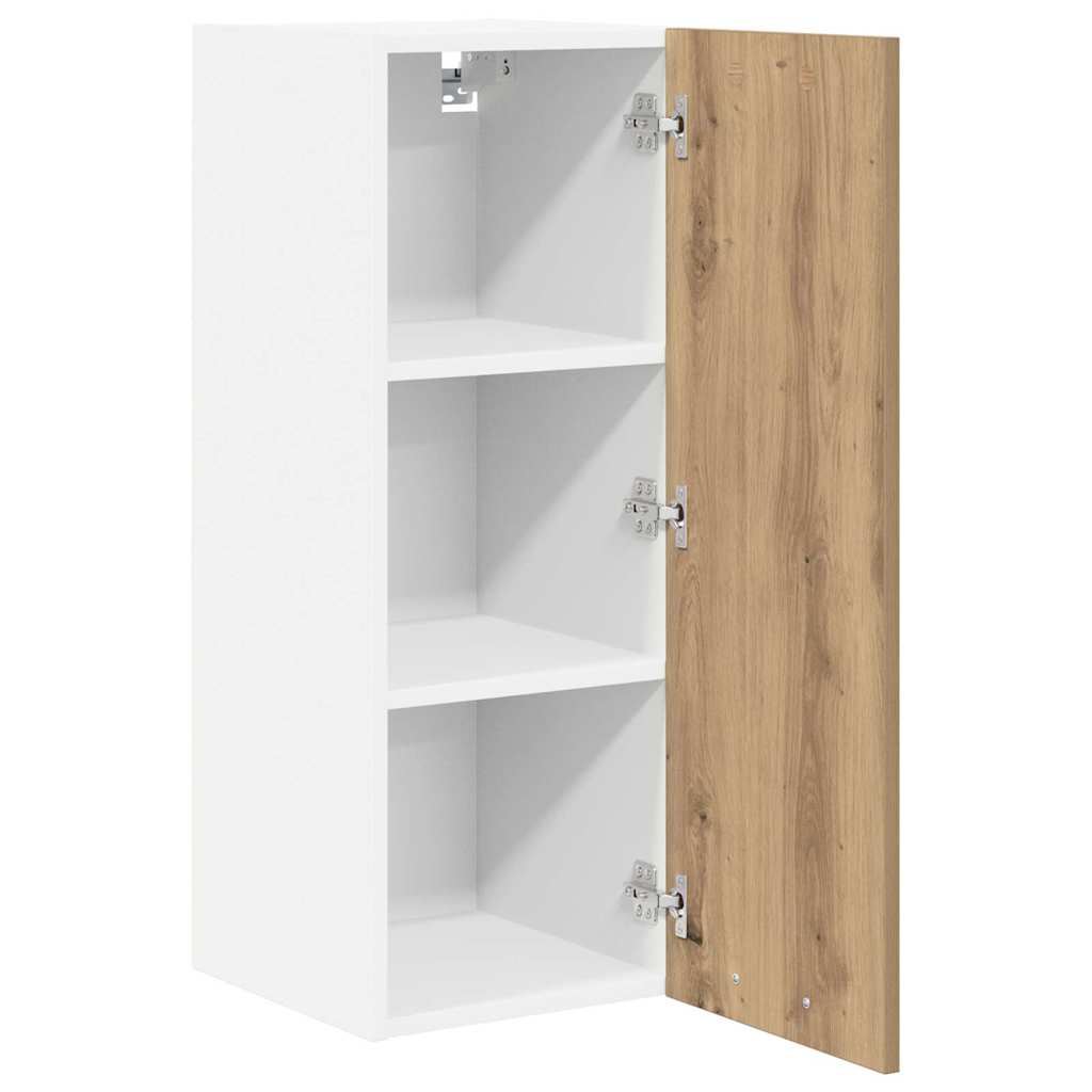 Hanging Cabinet 2 pcs Artisan Oak and White 30 x 31 x 80 cm