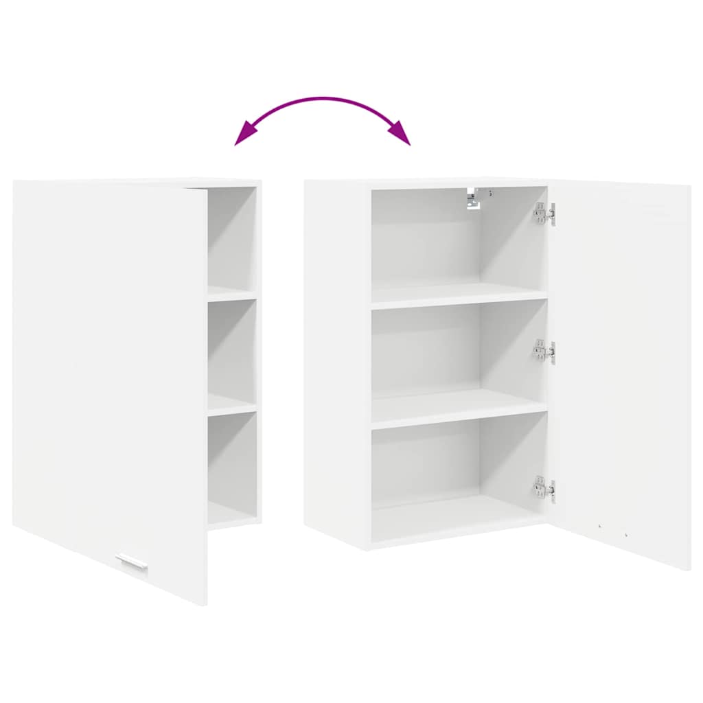 Hanging Cabinet with Door White 50 x 31 x 80 cm Engineered Wood