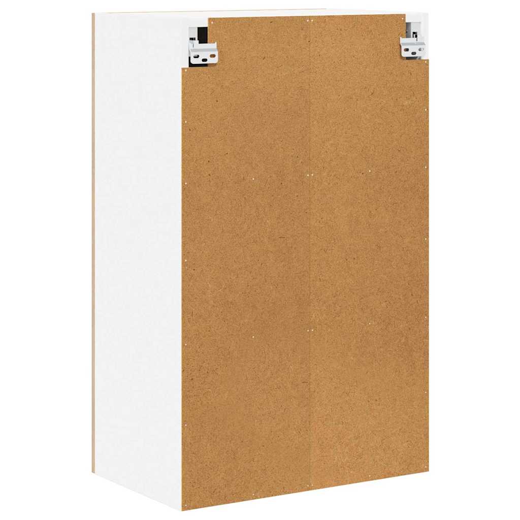 Hanging Cabinet with Door Sonoma Oak and White 50 x 31 x 80 cm