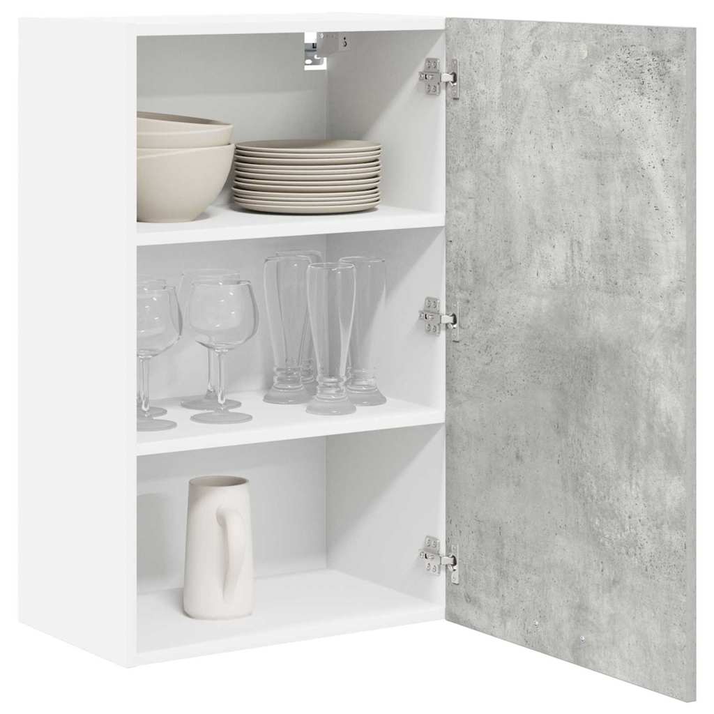 Hanging Cabinet Concrete Grey and White 50 x 31 x 80 cm