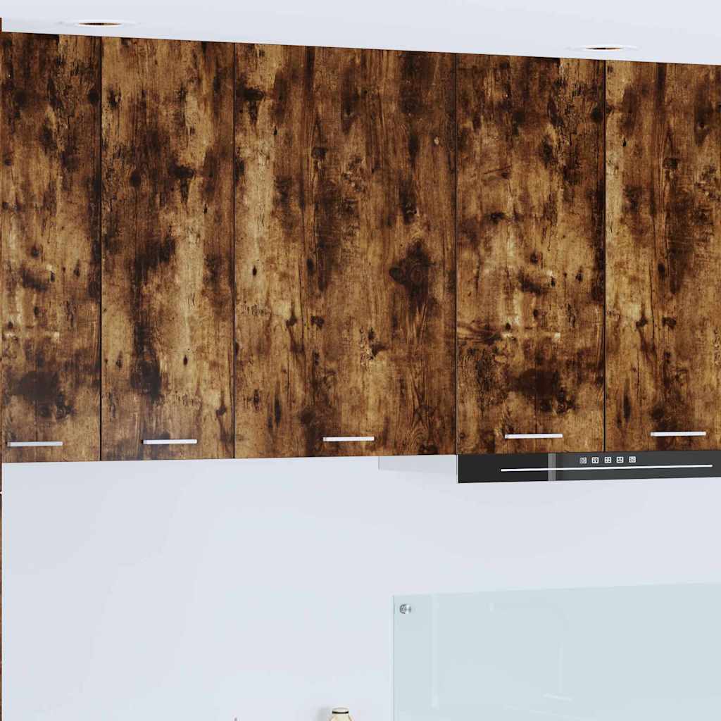 Hanging Cabinet with Door Smoked Oak and White 50 x 31 x 80 cm
