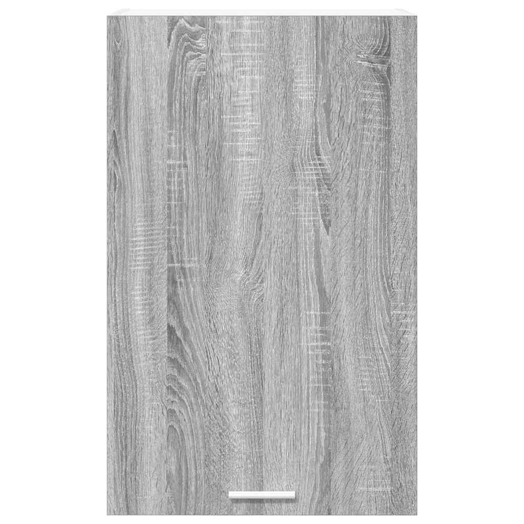 Hanging Cabinet with Door Grey Sonoma and White 50 x 31 x 80 cm