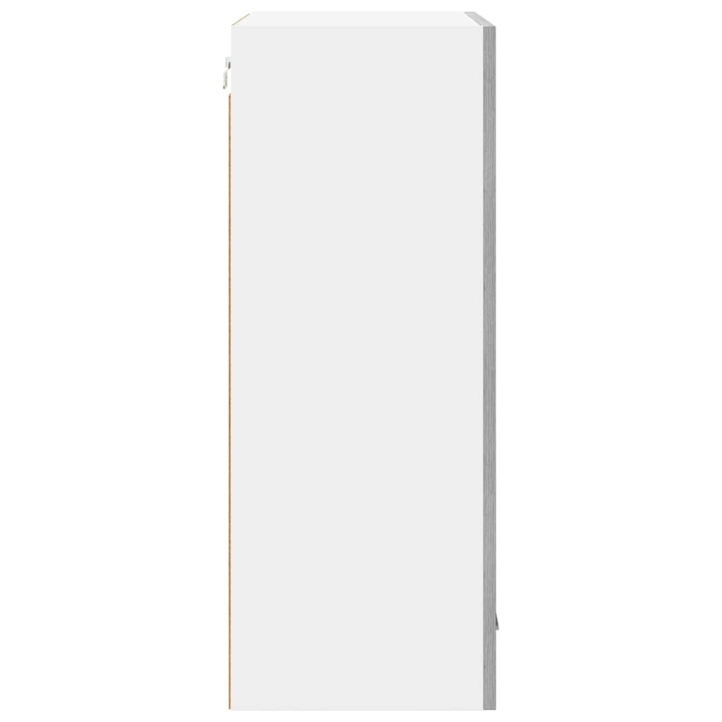 Hanging Cabinet with Door Grey Sonoma and White 50 x 31 x 80 cm