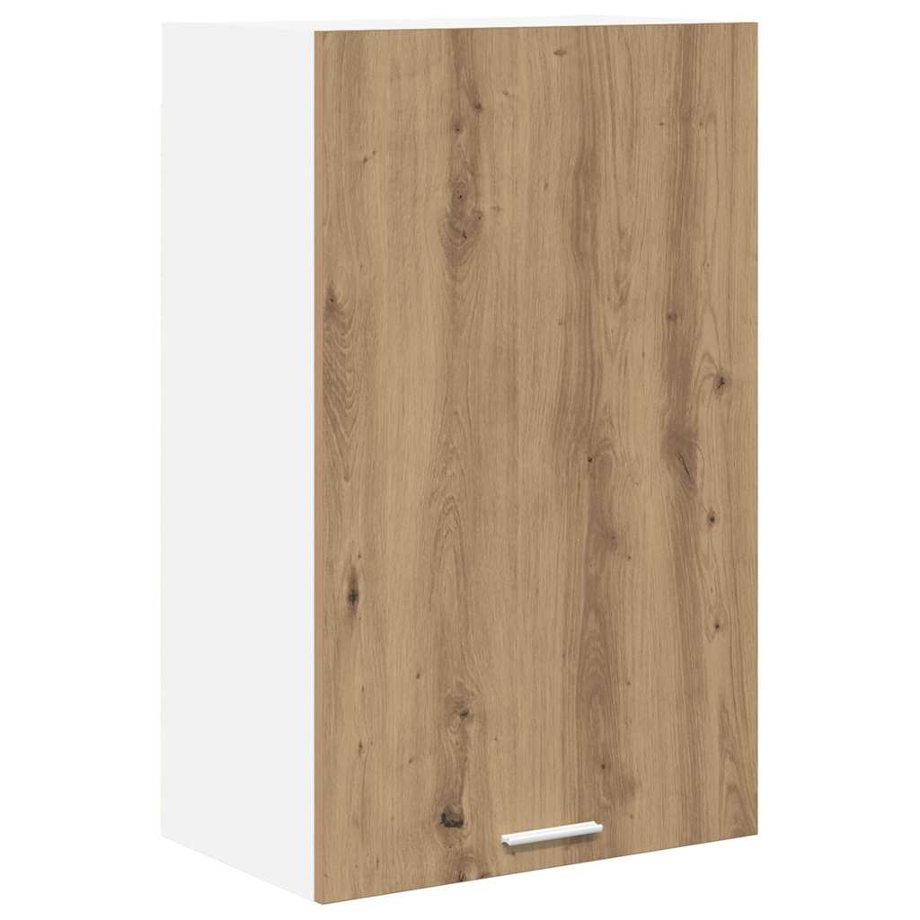 Hanging Cabinet with Door Artisan Oak and White 50 x 31 x 80 cm