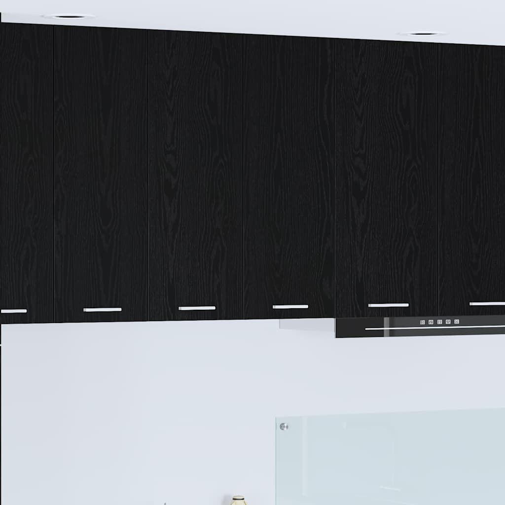 Hanging Cabinet Black Oak 60 x 31 x 80 cm Engineered Wood
