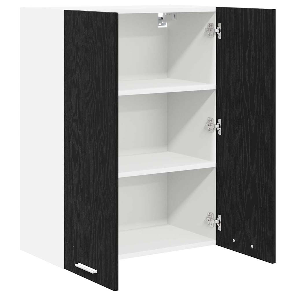 Hanging Cabinet Black Oak 60 x 31 x 80 cm Engineered Wood