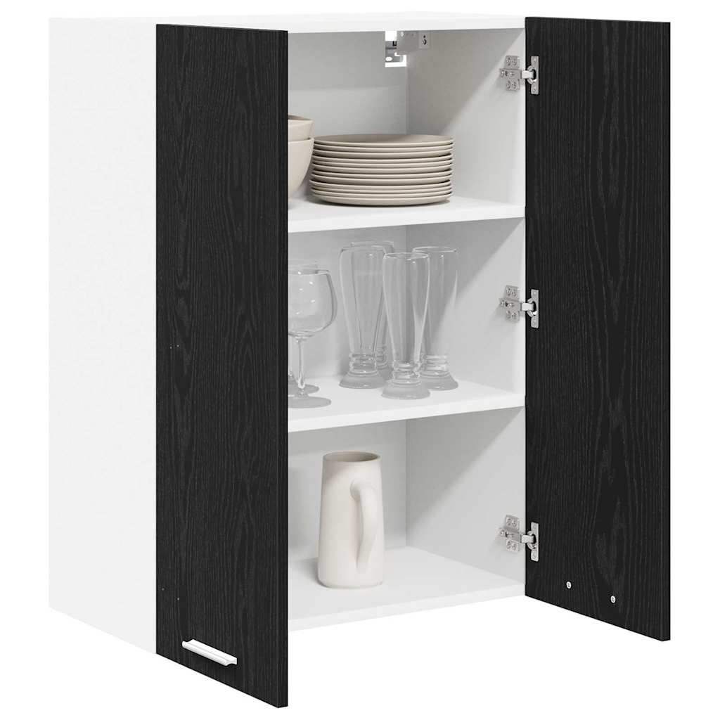 Hanging Cabinet Black Oak 60 x 31 x 80 cm Engineered Wood