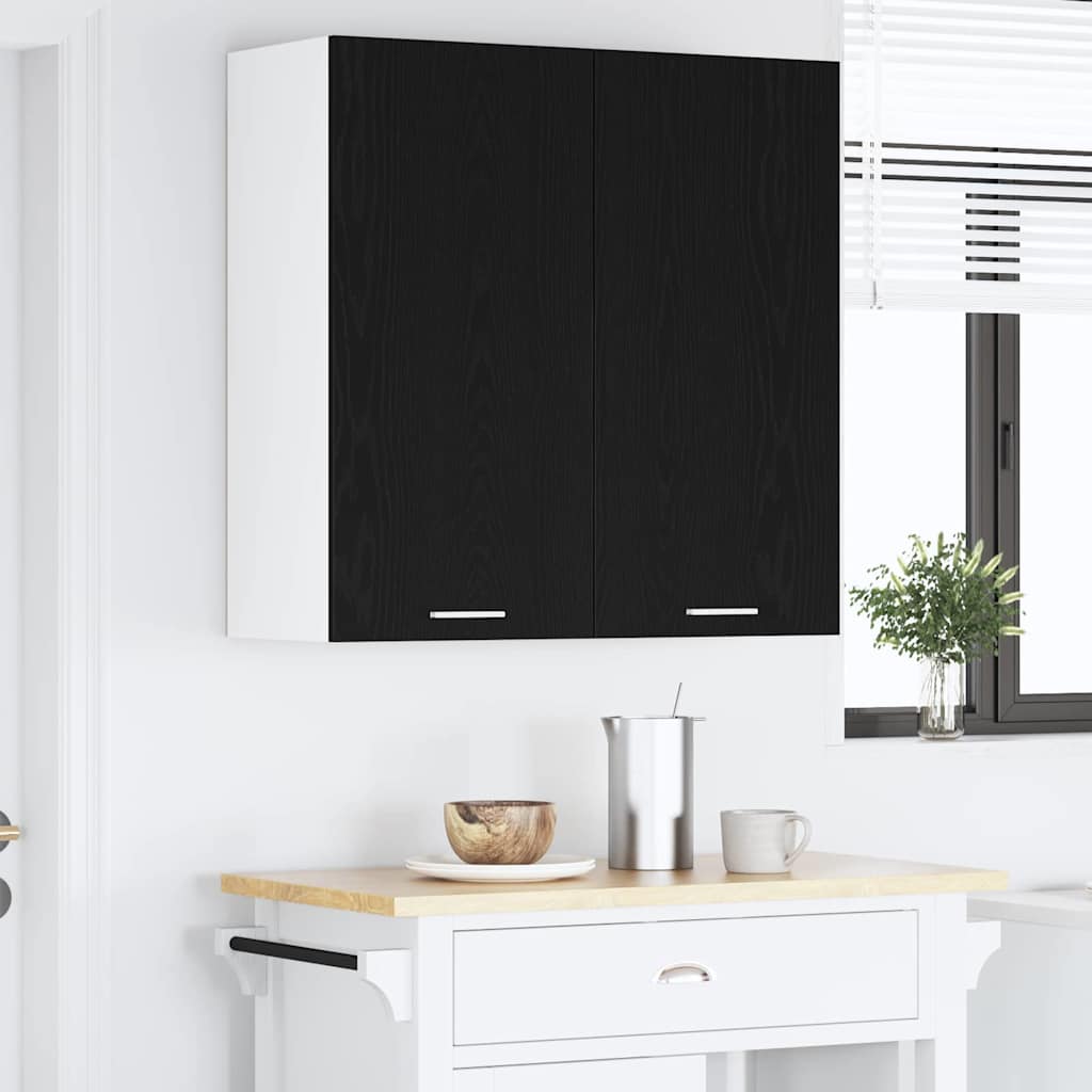 Hanging Cabinet Black Oak 80 x 31 x 80 cm Engineered Wood