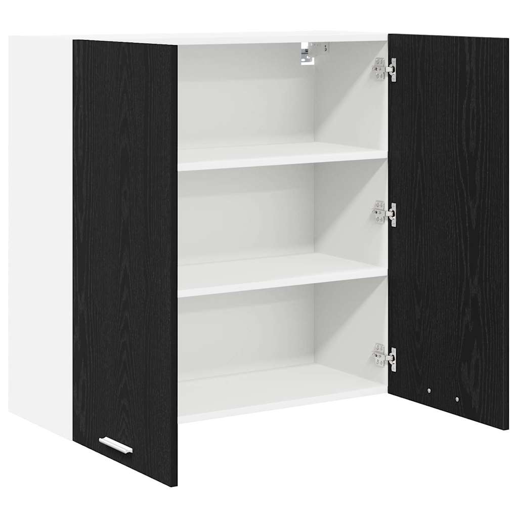 Hanging Cabinet Black Oak 80 x 31 x 80 cm Engineered Wood