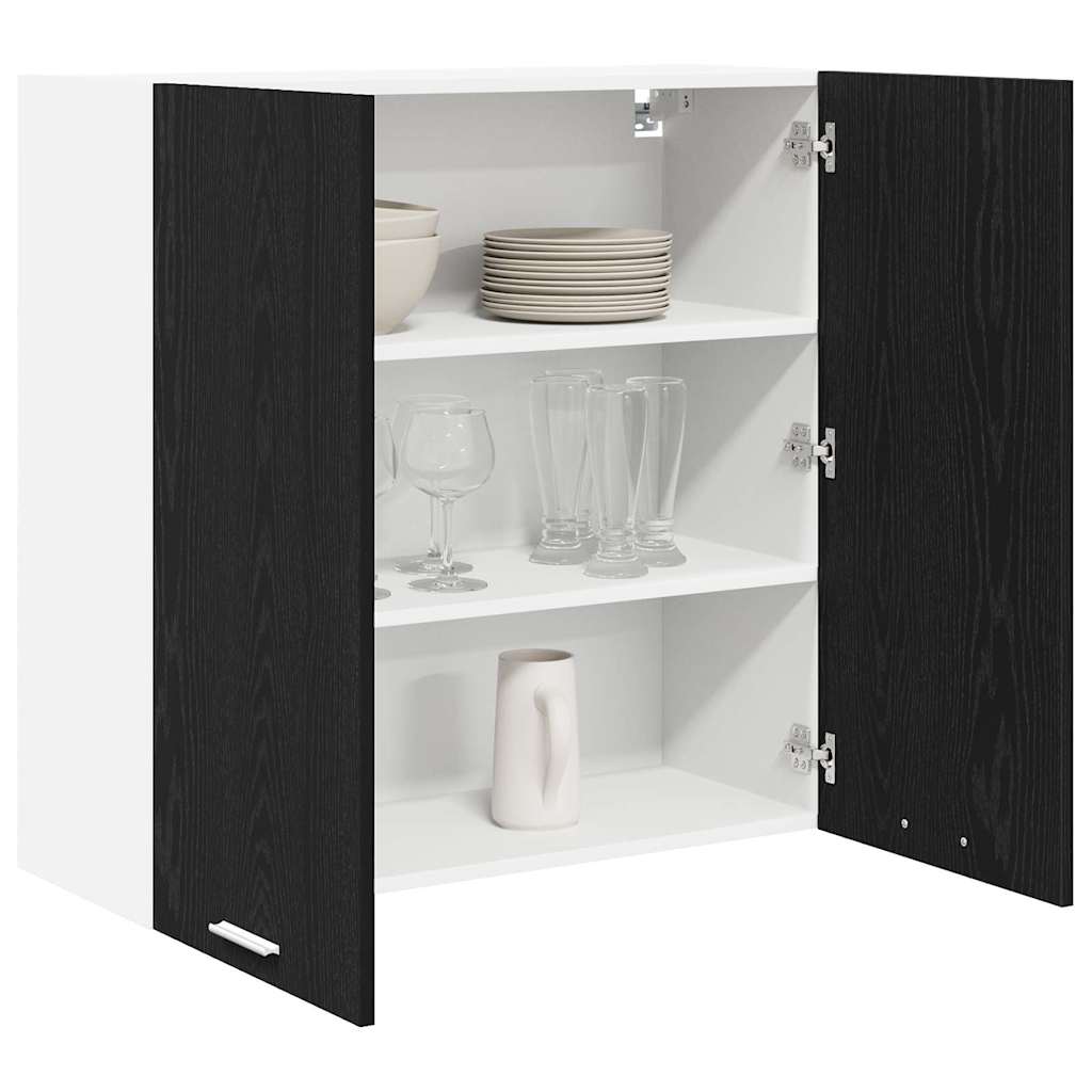 Hanging Cabinet Black Oak 80 x 31 x 80 cm Engineered Wood