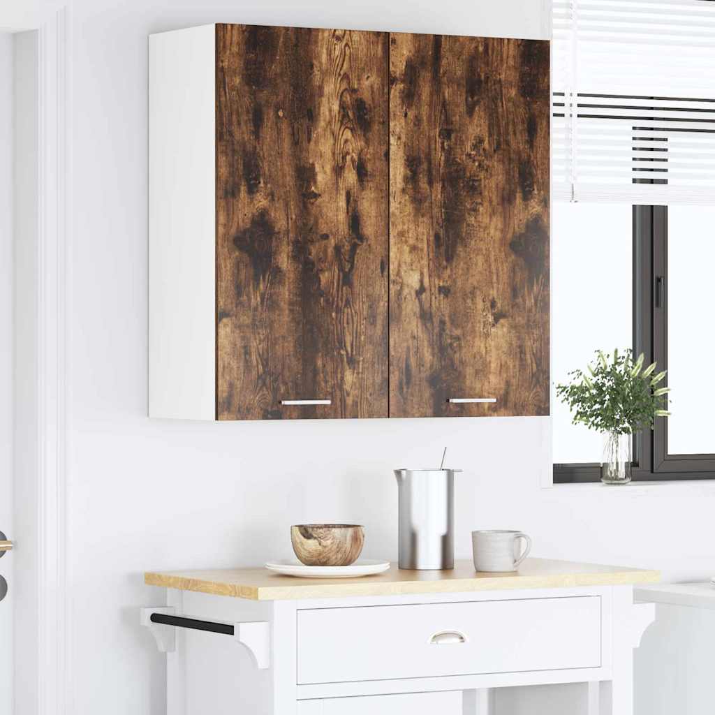 Hanging Cabinet Smoked Oak 80 x 31 x 80 cm Engineered Wood