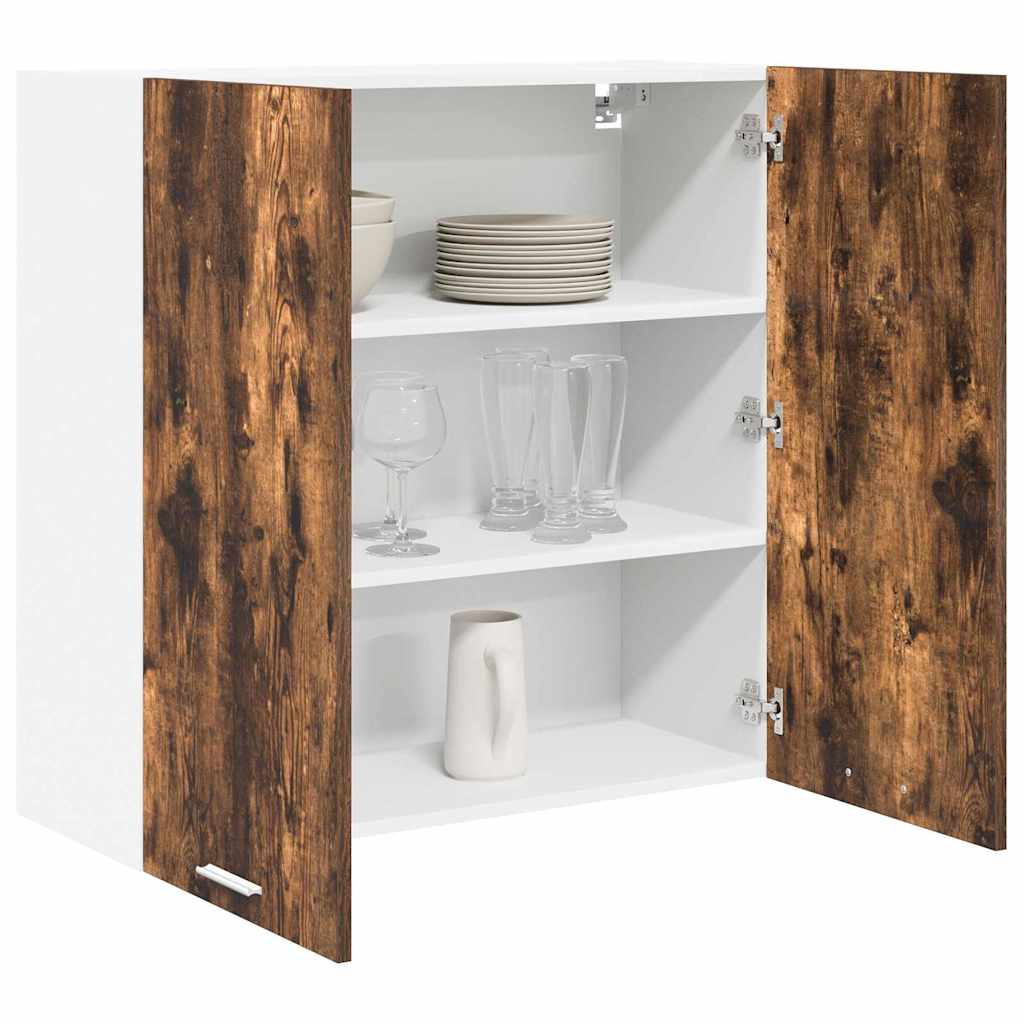 Hanging Cabinet Smoked Oak 80 x 31 x 80 cm Engineered Wood