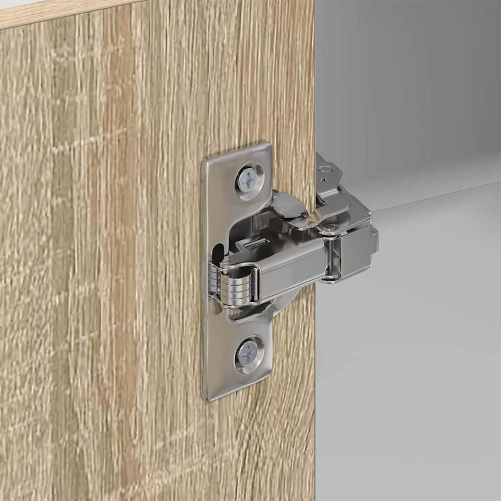 Hanging Cabinet Sonoma Oak and White 57 x 57 x 80 cm