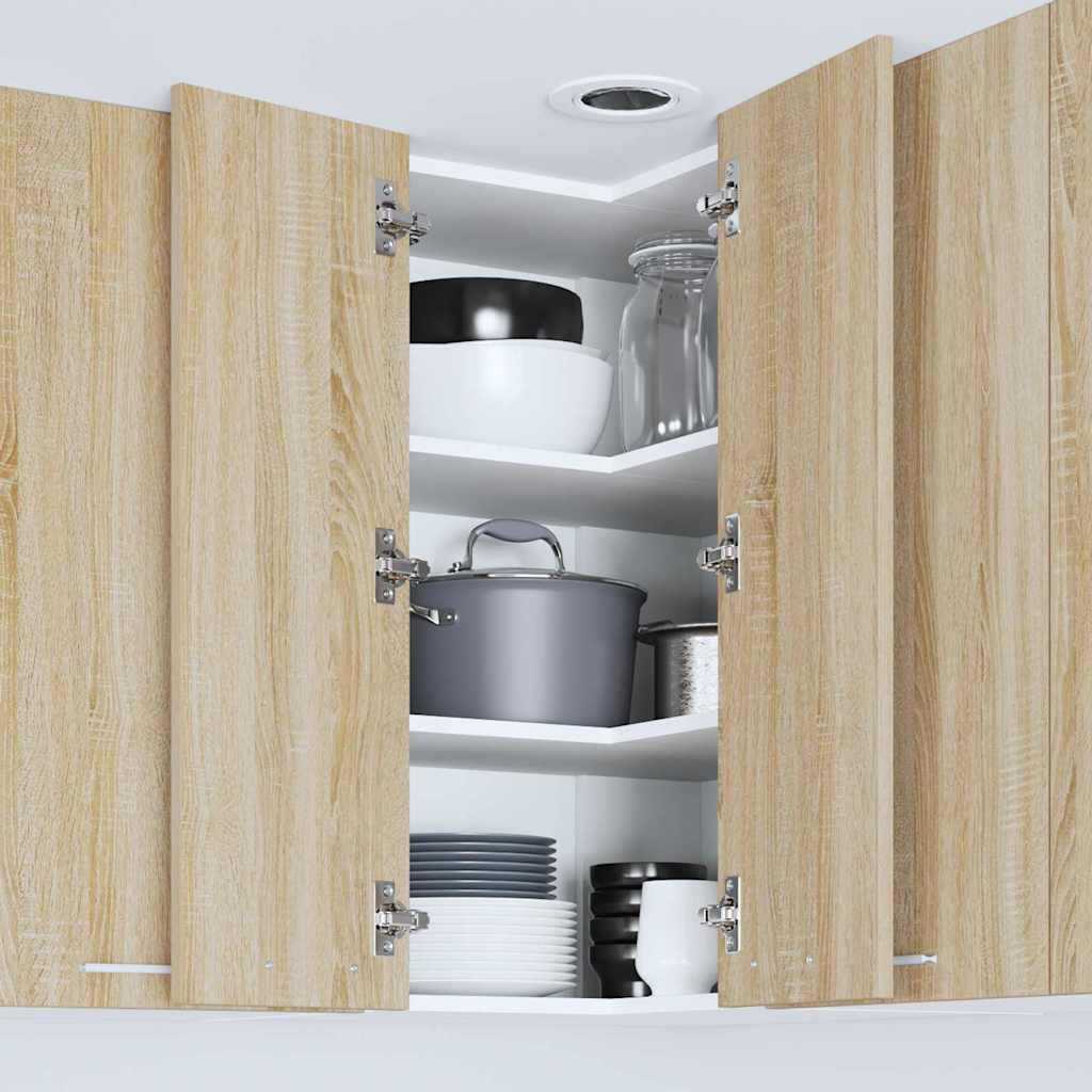 Hanging Cabinet Sonoma Oak and White 57 x 57 x 80 cm