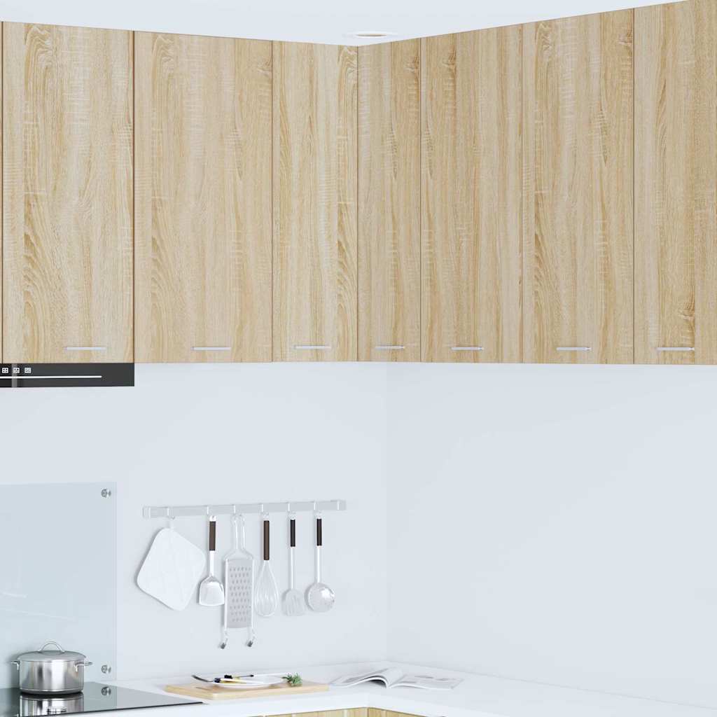 Hanging Cabinet Sonoma Oak and White 57 x 57 x 80 cm