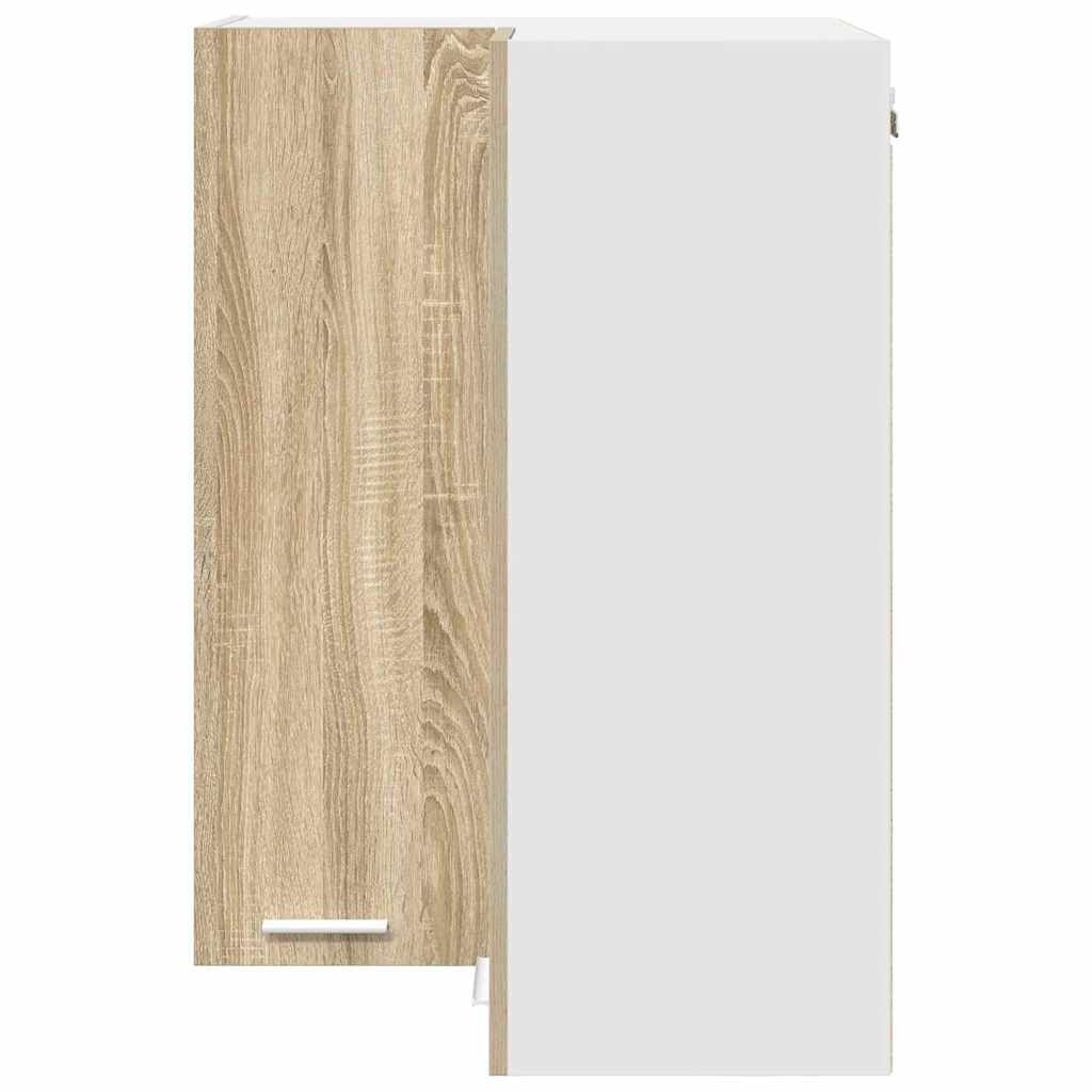 Hanging Cabinet Sonoma Oak and White 57 x 57 x 80 cm