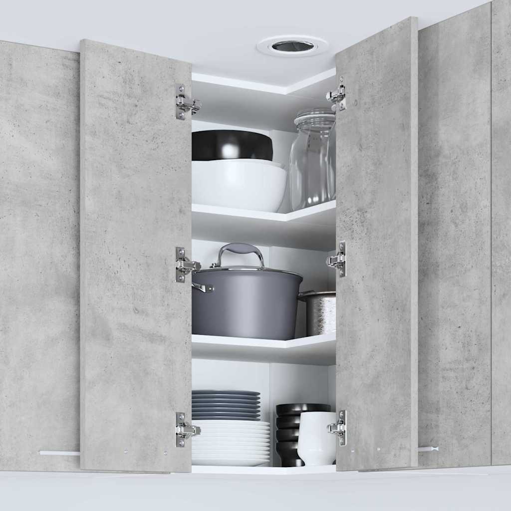 Hanging Cabinet Concrete Grey and White 57 x 57 x 80 cm
