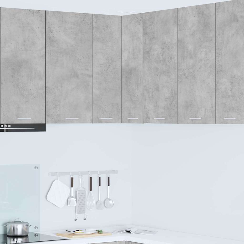 Hanging Cabinet Concrete Grey and White 57 x 57 x 80 cm