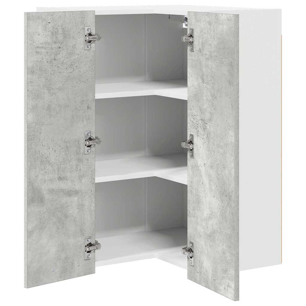 Hanging Cabinet Concrete Grey and White 57 x 57 x 80 cm