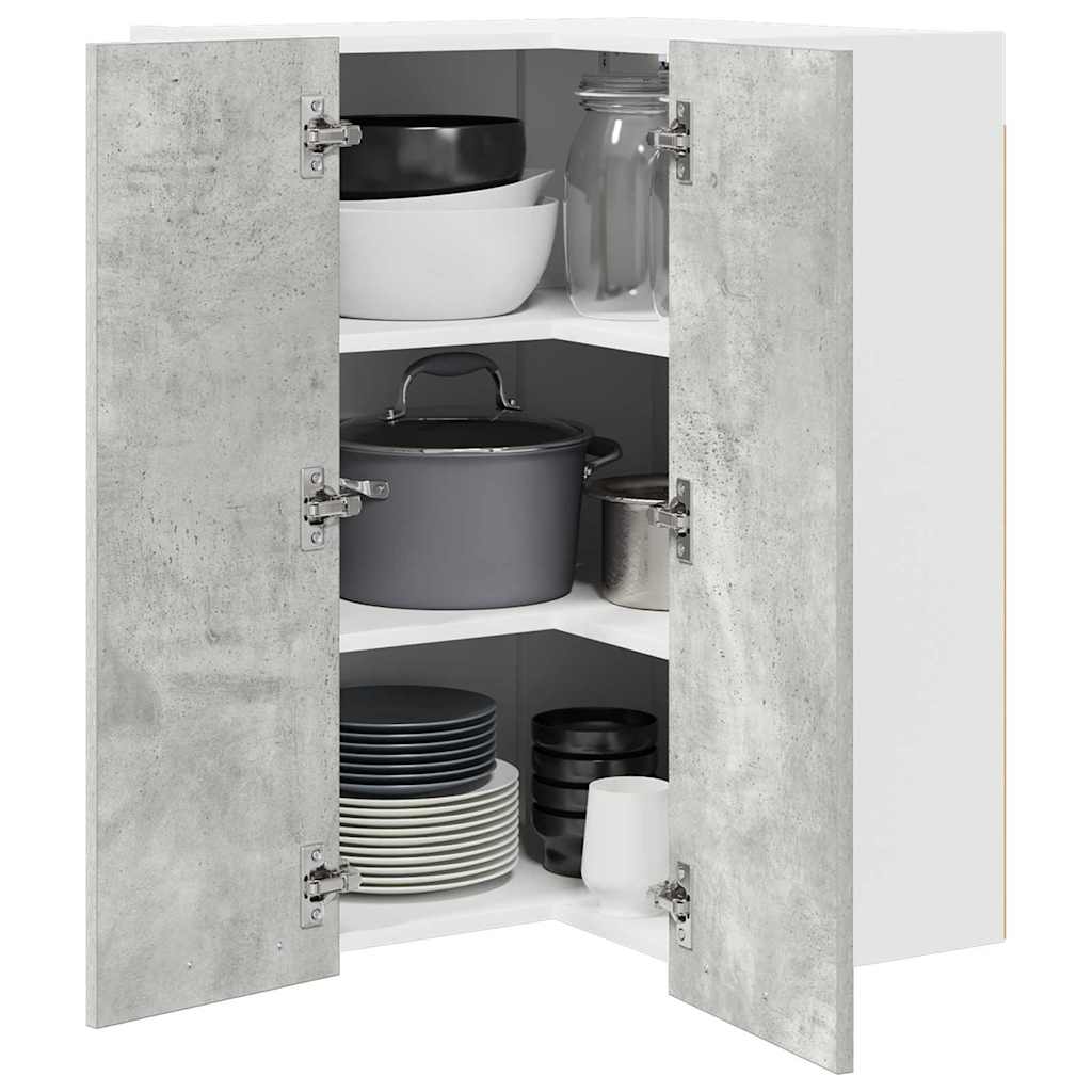 Hanging Cabinet Concrete Grey and White 57 x 57 x 80 cm
