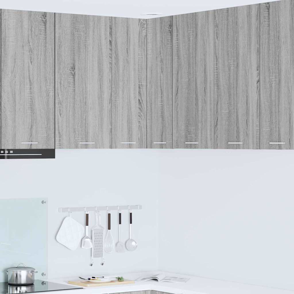 Hanging Cabinet Grey Sonoma and White 57 x 57 x 80 cm