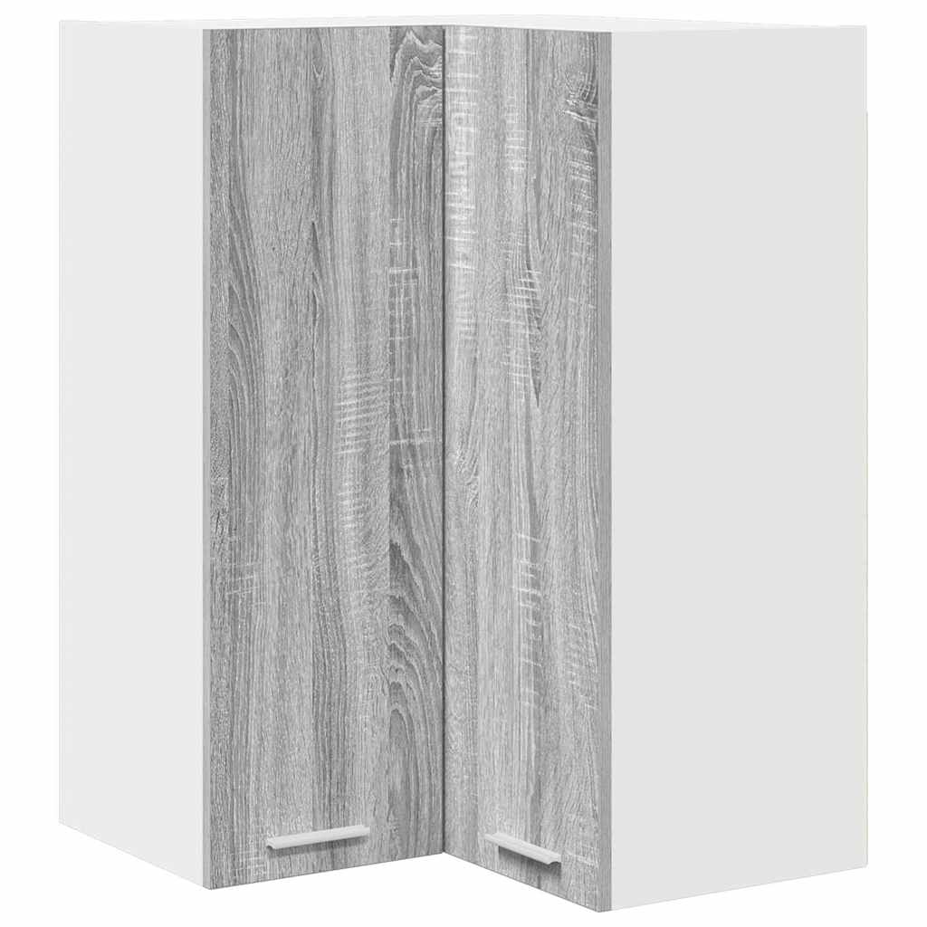 Hanging Cabinet Grey Sonoma and White 57 x 57 x 80 cm