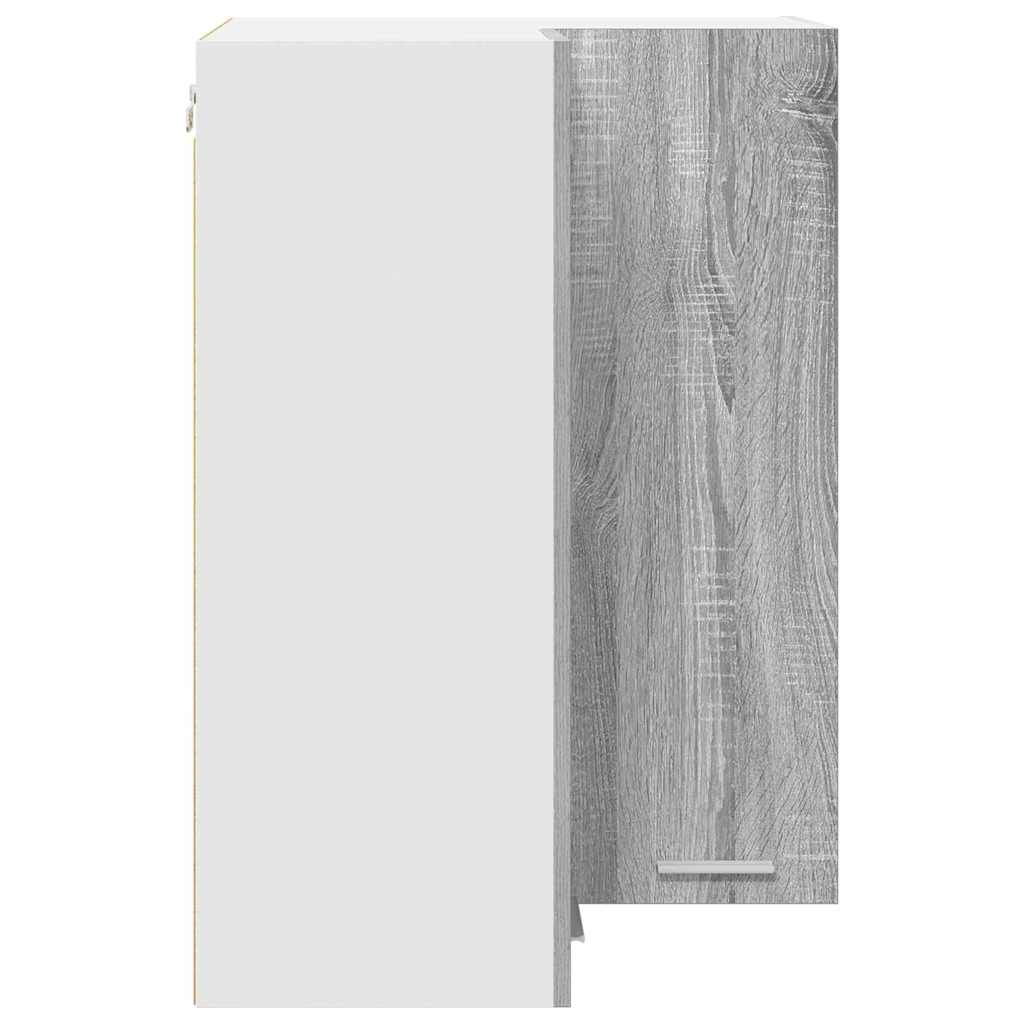 Hanging Cabinet Grey Sonoma and White 57 x 57 x 80 cm