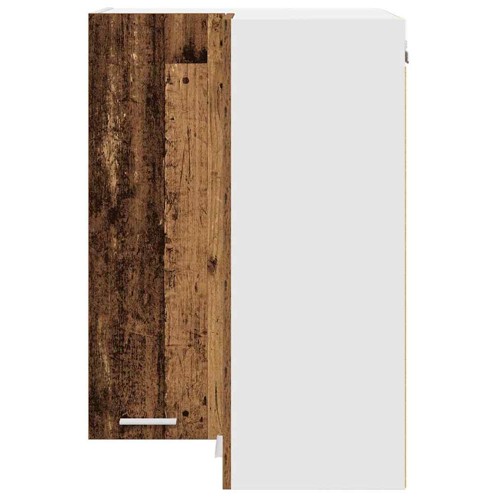 Hanging Cabinet Old Wood and White 57 x 57 x 80 cm