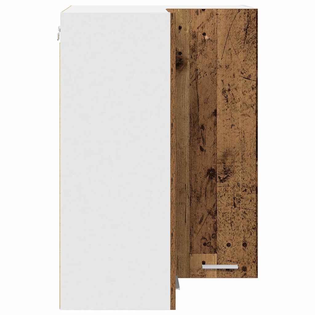 Hanging Cabinet Old Wood and White 57 x 57 x 80 cm
