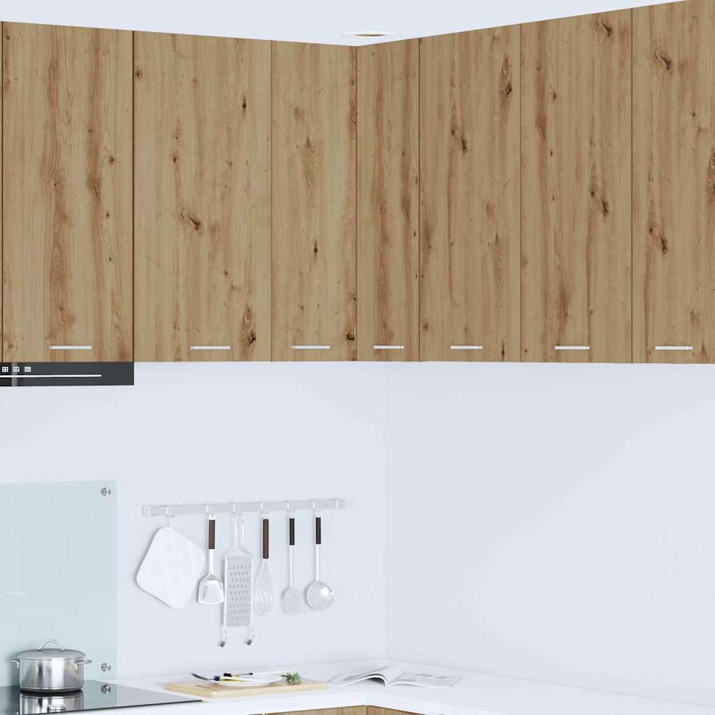Hanging Cabinet Artisan Oak and White 57 x 57 x 80 cm