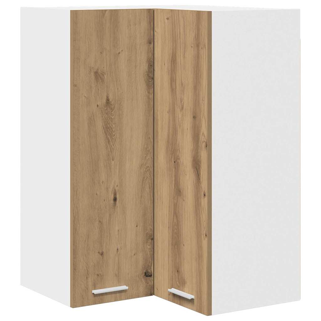 Hanging Cabinet Artisan Oak and White 57 x 57 x 80 cm