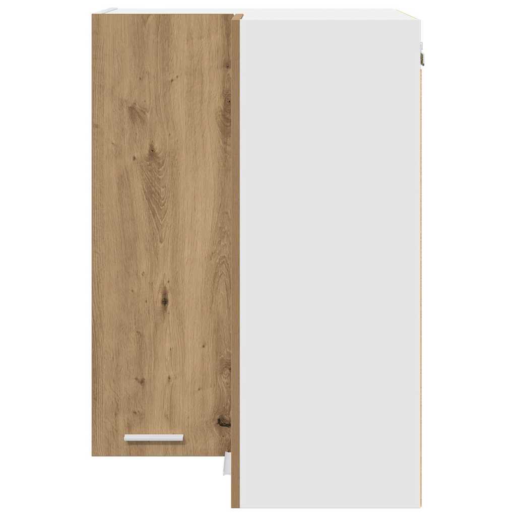 Hanging Cabinet Artisan Oak and White 57 x 57 x 80 cm