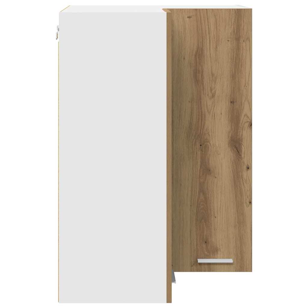 Hanging Cabinet Artisan Oak and White 57 x 57 x 80 cm
